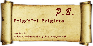 Polgári Brigitta névjegykártya